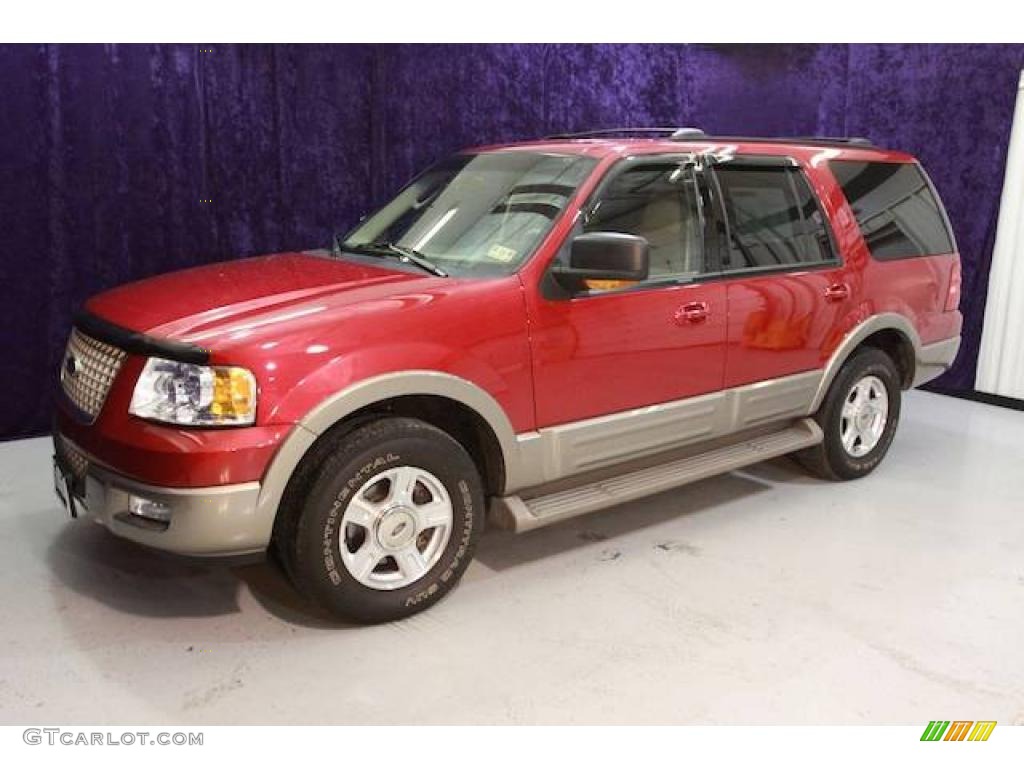 2003 Expedition Eddie Bauer - Laser Red Tinted Metallic / Medium Parchment photo #16