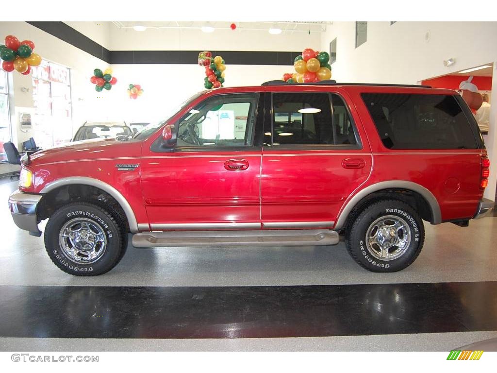2000 Expedition Eddie Bauer 4x4 - Dark Toreador Red Metallic / Medium Parchment photo #3