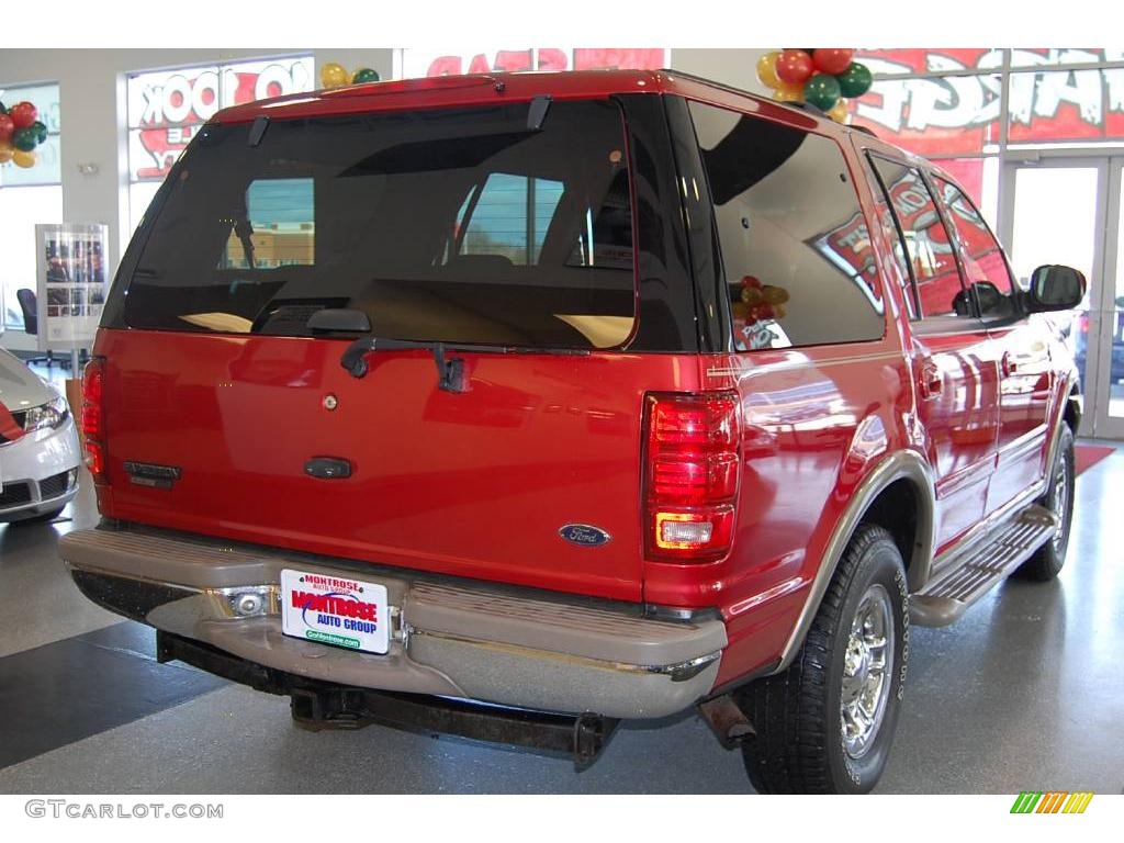 2000 Expedition Eddie Bauer 4x4 - Dark Toreador Red Metallic / Medium Parchment photo #6