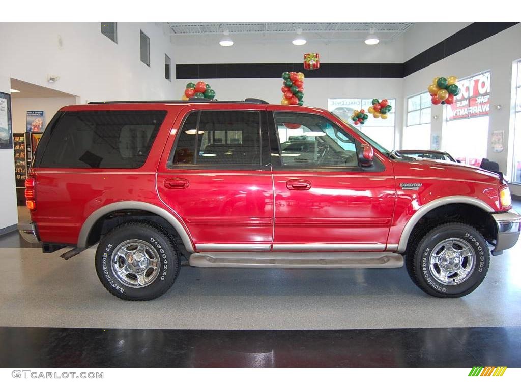 2000 Expedition Eddie Bauer 4x4 - Dark Toreador Red Metallic / Medium Parchment photo #7