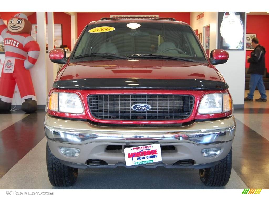 2000 Expedition Eddie Bauer 4x4 - Dark Toreador Red Metallic / Medium Parchment photo #9