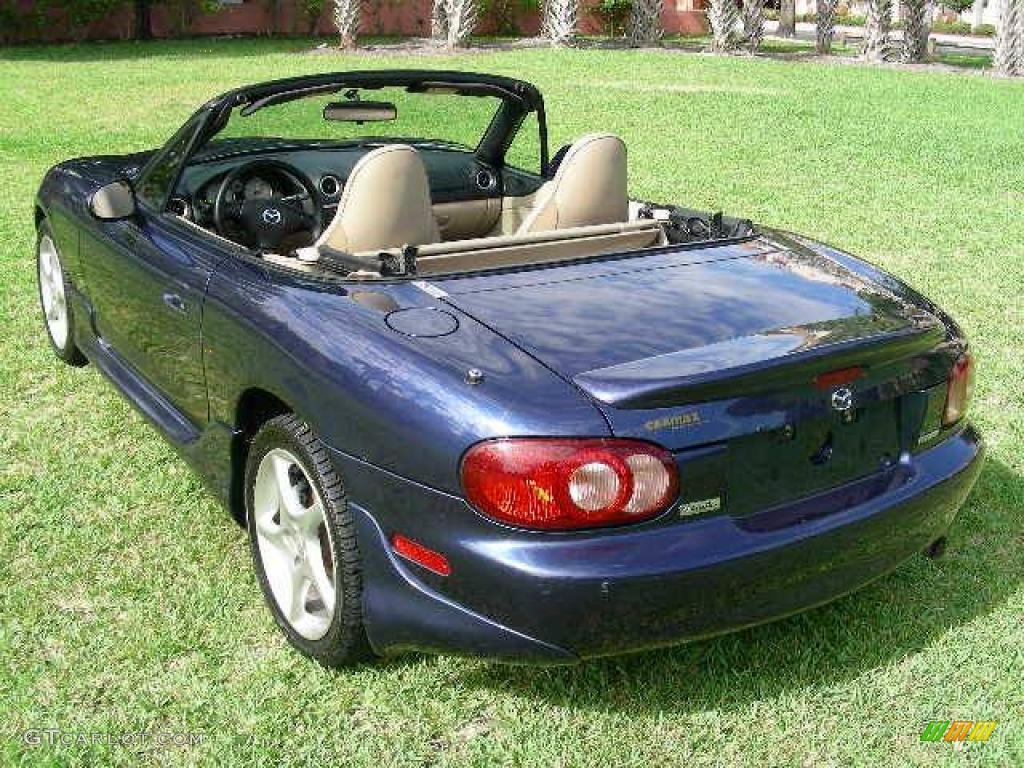 2003 MX-5 Miata LS Roadster - Midnight Blue Mica / Parchment photo #4