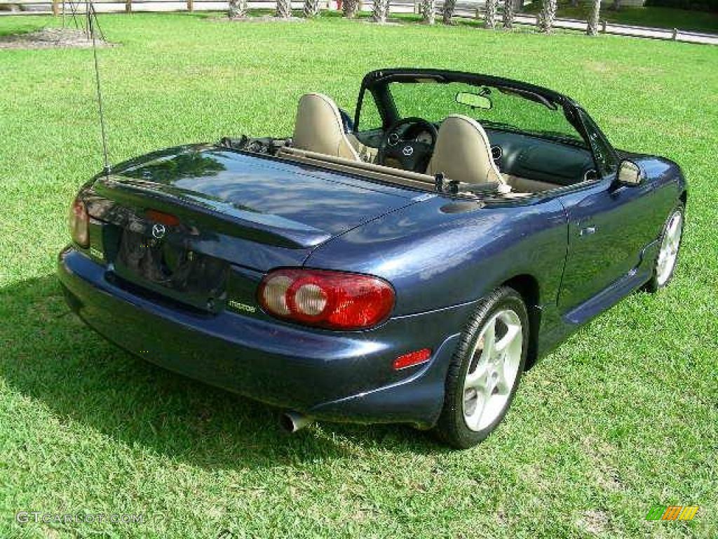 2003 MX-5 Miata LS Roadster - Midnight Blue Mica / Parchment photo #12