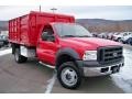 Red - F550 Super Duty XL SuperCab Chassis 4x4 Dump Truck Photo No. 3
