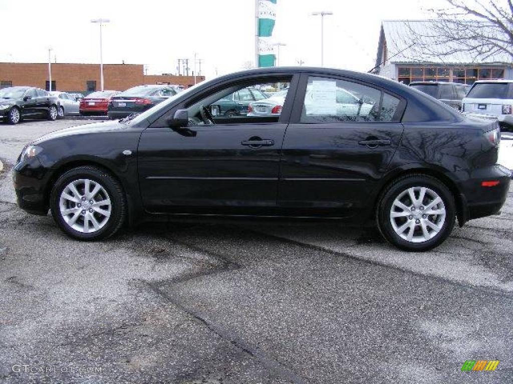 2008 MAZDA3 i Touring Sedan - Black Mica / Black photo #2