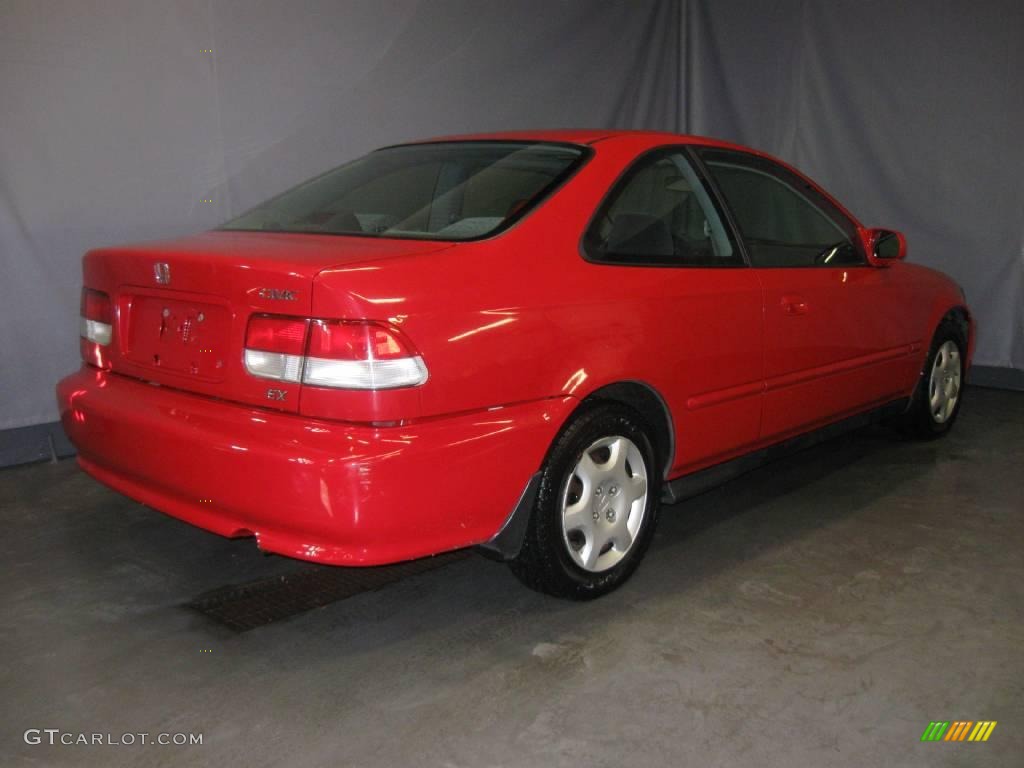2000 Civic EX Coupe - Milano Red / Dark Gray photo #3