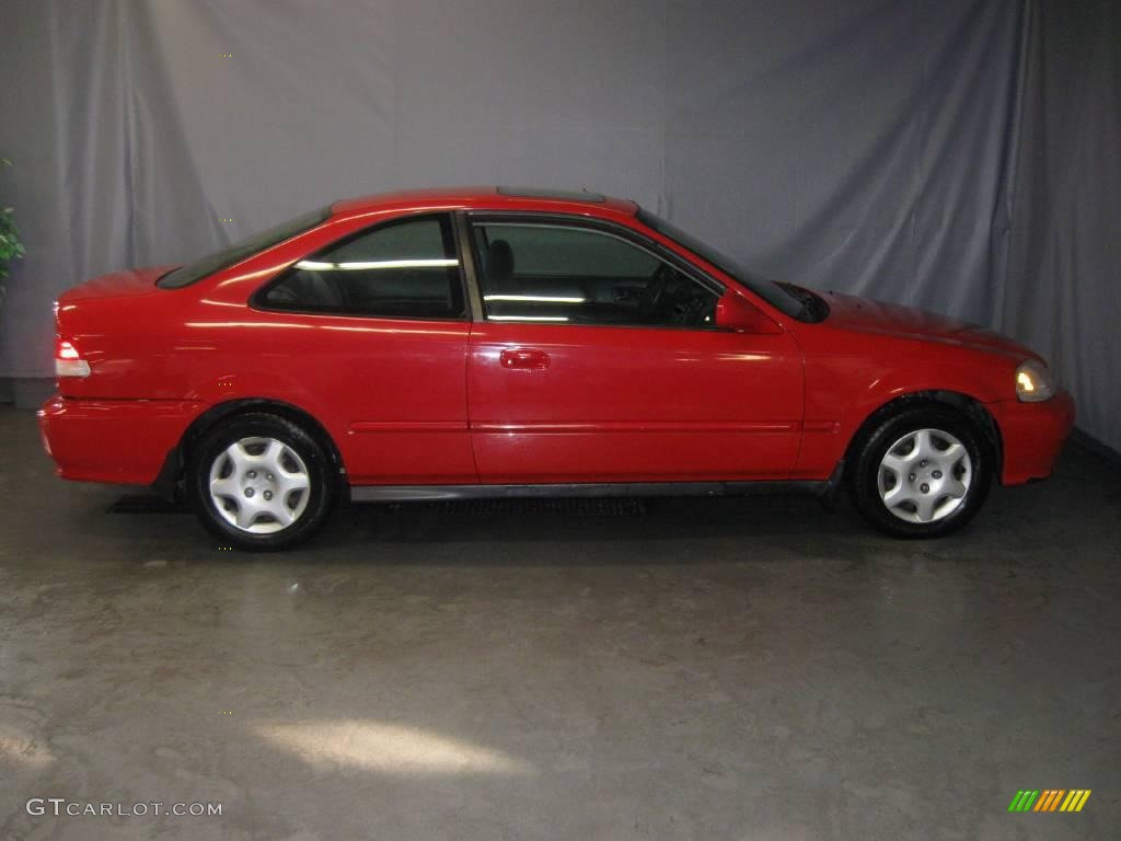 2000 Civic EX Coupe - Milano Red / Dark Gray photo #4