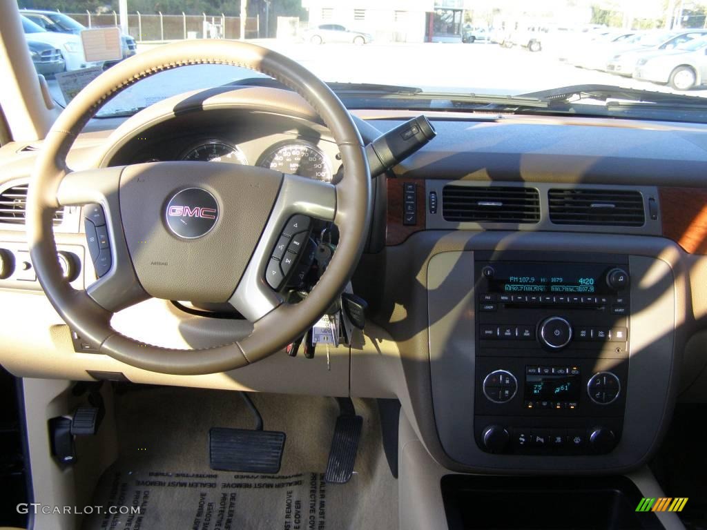 2008 Sierra 1500 SLT Crew Cab 4x4 - Midnight Blue Metallic / Cocoa/Light Cashmere photo #11