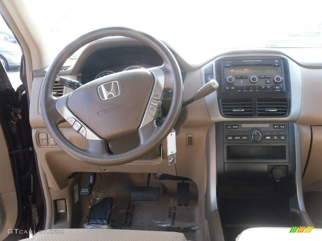 2007 Pilot EX 4WD - Dark Cherry Pearl / Saddle photo #19