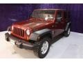 2009 Red Rock Crystal Pearl Jeep Wrangler Unlimited X 4x4  photo #12