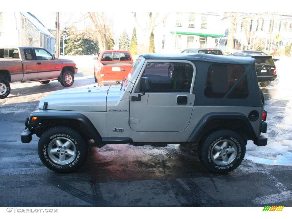 2000 Wrangler SE 4x4 - Silverstone Metallic / Agate photo #3