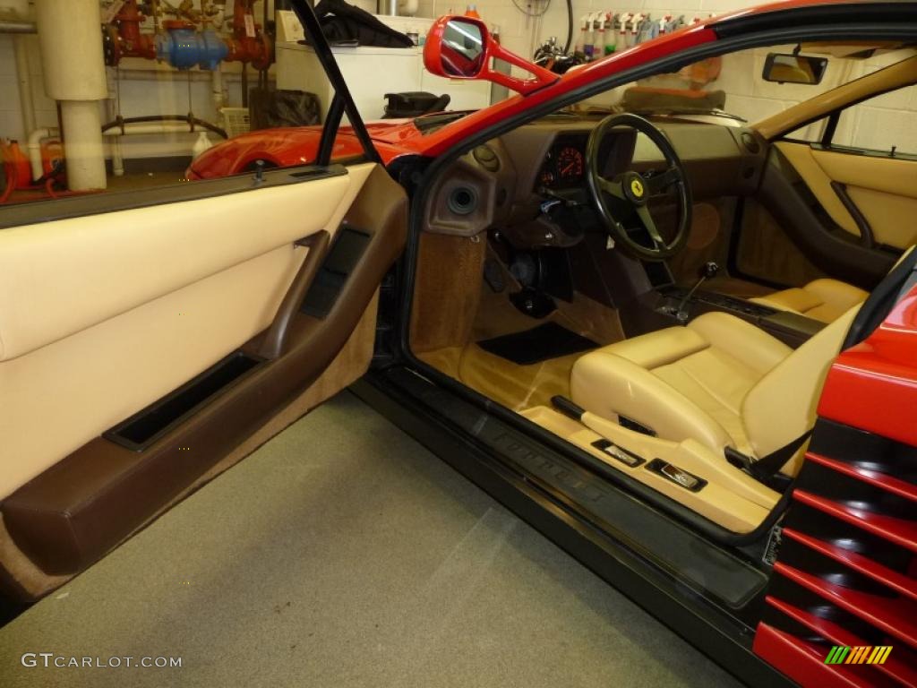 Tan Interior 1986 Ferrari Testarossa Standard Testarossa Model Photo #24019346