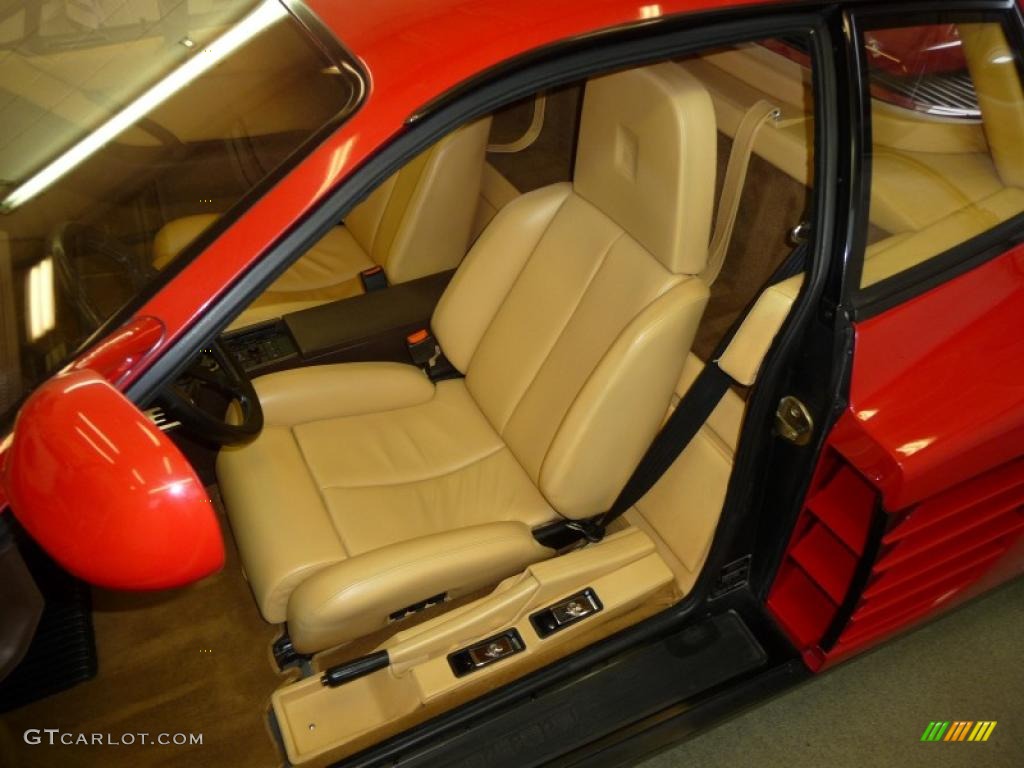 Tan Interior 1986 Ferrari Testarossa Standard Testarossa Model Photo #24019358