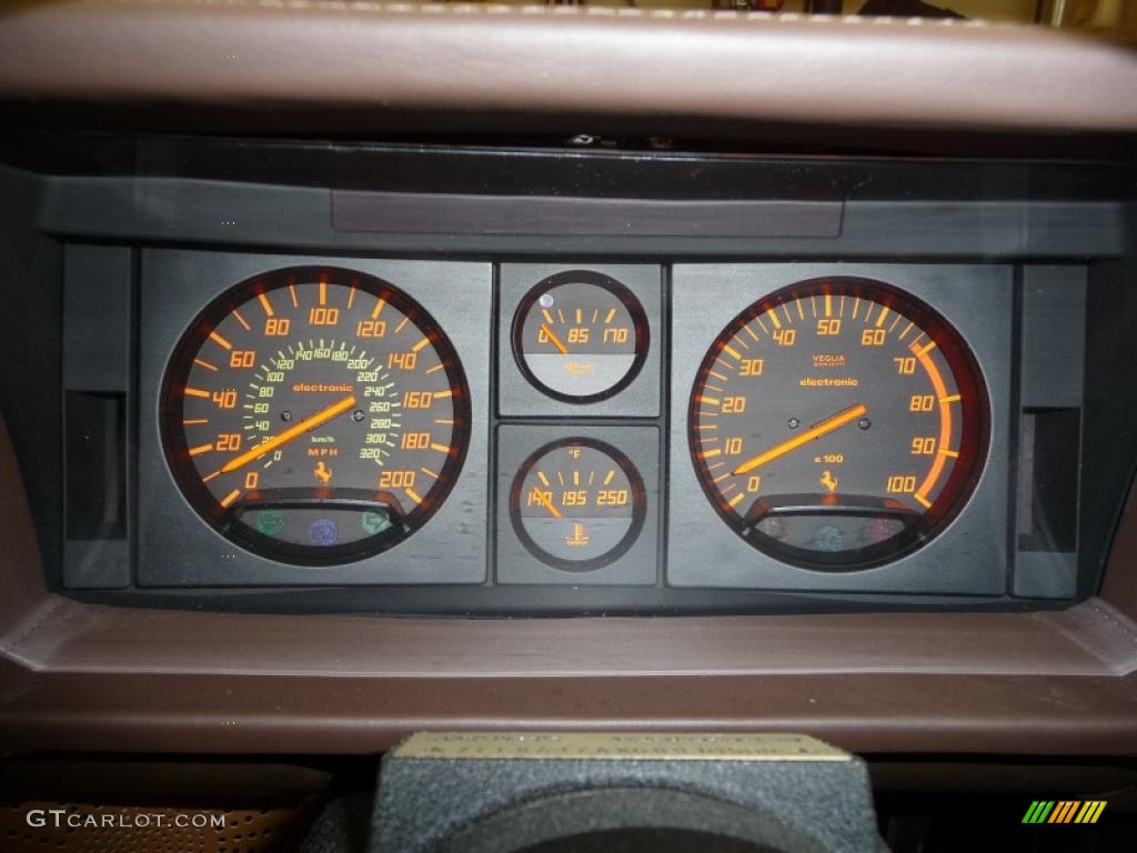 1986 Ferrari Testarossa Standard Testarossa Model Gauges Photo #24019386
