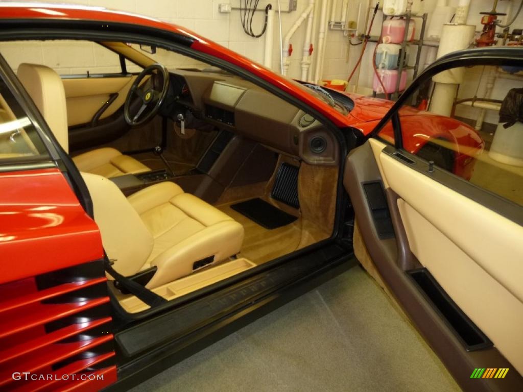 Tan Interior 1986 Ferrari Testarossa Standard Testarossa Model Photo #24019420