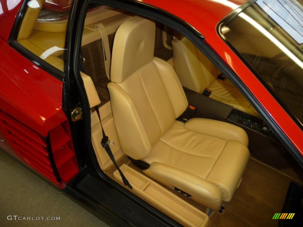 Tan Interior 1986 Ferrari Testarossa Standard Testarossa Model Photo #24019436