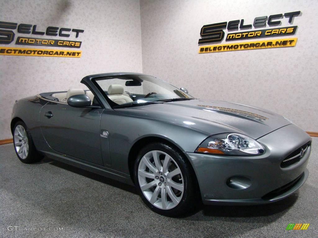 2007 XK XK8 Convertible - Lunar Grey Metallic / Ivory/Slate photo #3