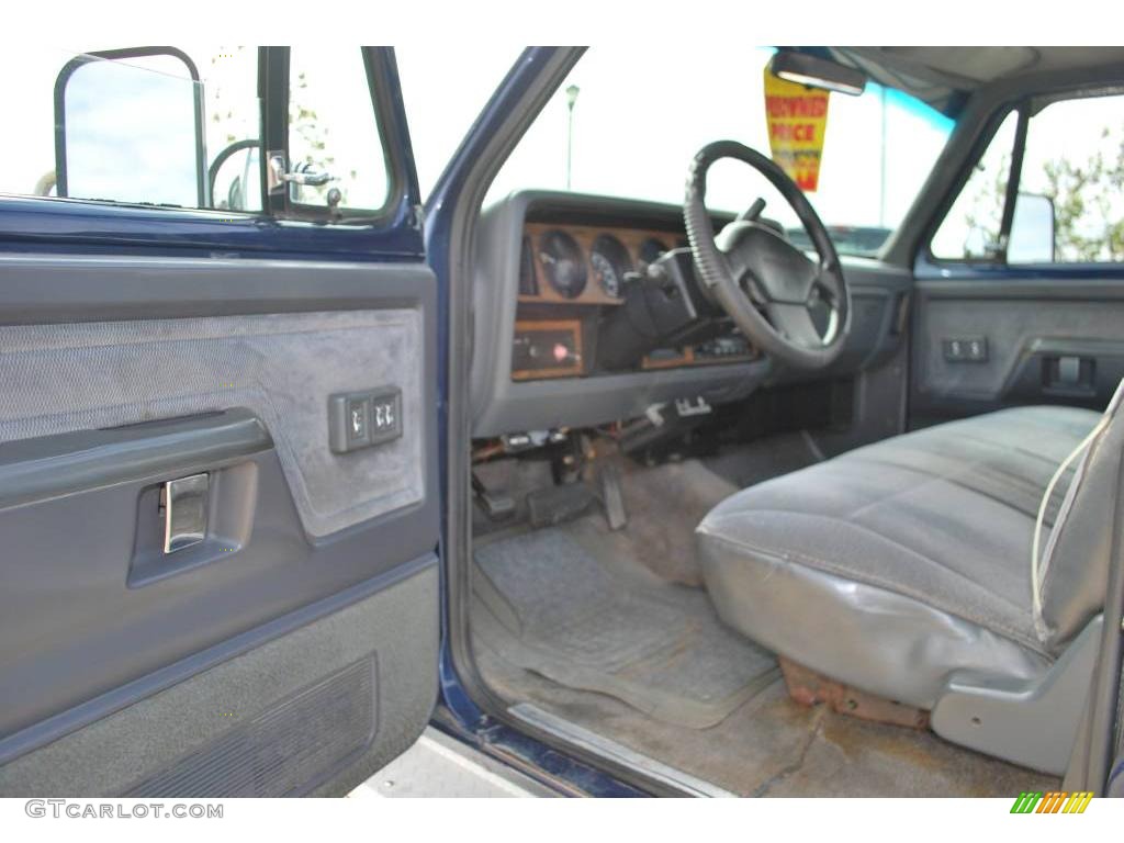 1992 Ram 350 Regular Cab - Dark Spectrum Blue Metallic / Gray photo #13