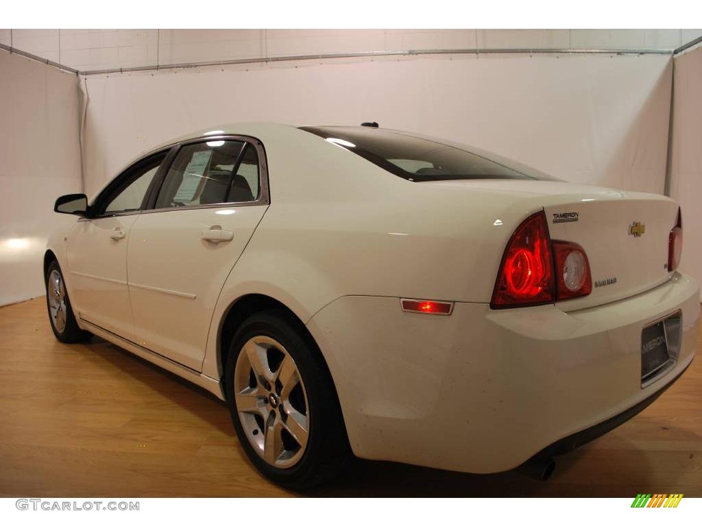 2008 Malibu LT Sedan - White / Titanium Gray photo #3