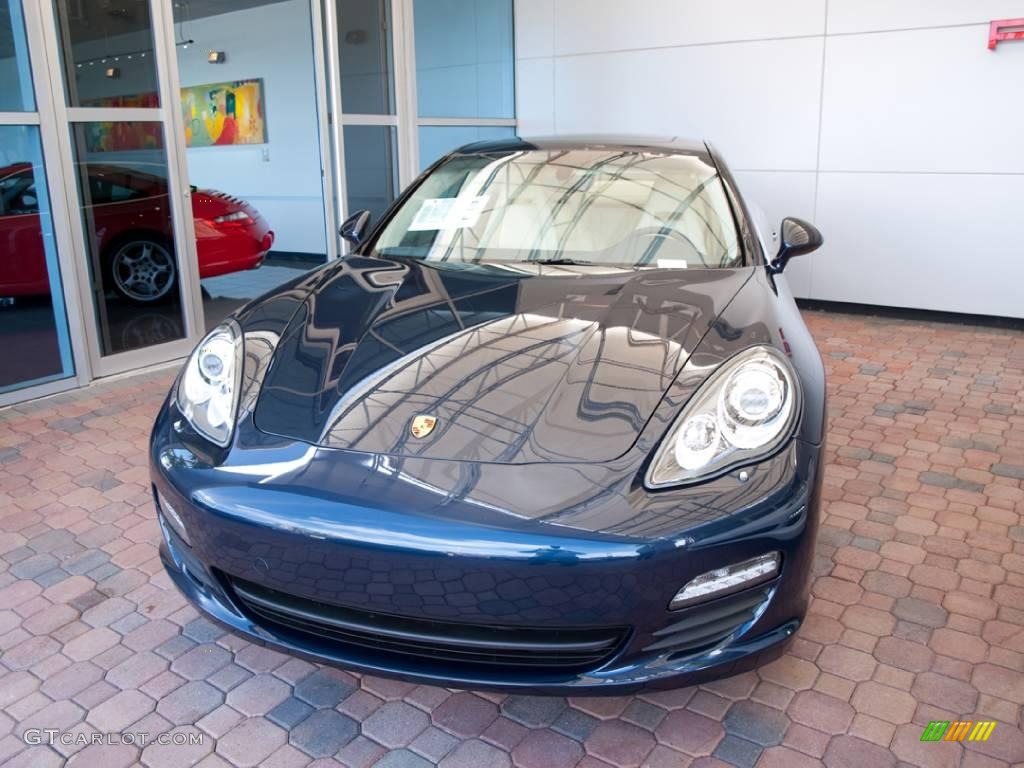2010 Panamera S - Dark Blue Metallic / Yachting Blue/Cream photo #3
