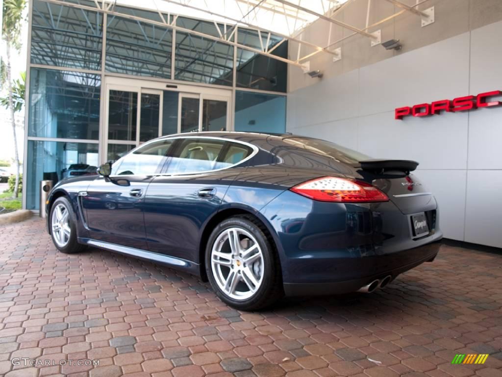 2010 Panamera S - Dark Blue Metallic / Yachting Blue/Cream photo #5