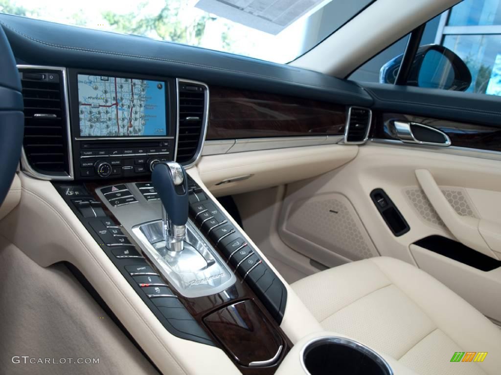 2010 Panamera S - Dark Blue Metallic / Yachting Blue/Cream photo #9