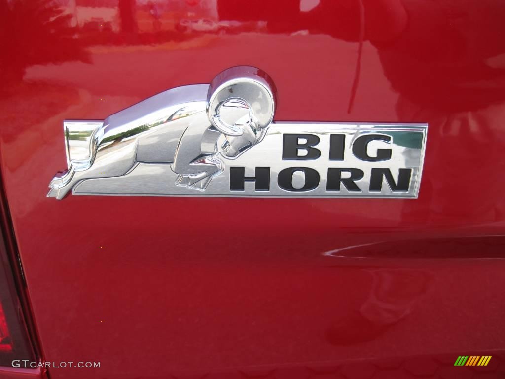 2010 Ram 1500 Big Horn Crew Cab - Inferno Red Crystal Pearl / Dark Slate/Medium Graystone photo #8