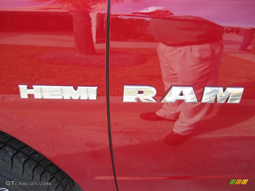 2010 Ram 1500 Big Horn Crew Cab - Inferno Red Crystal Pearl / Dark Slate/Medium Graystone photo #11