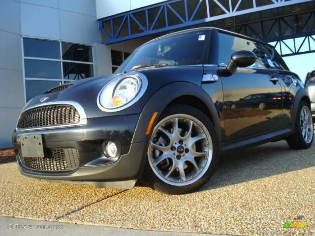 2008 Cooper S Hardtop - Astro Black Metallic / Lounge Redwood photo #1