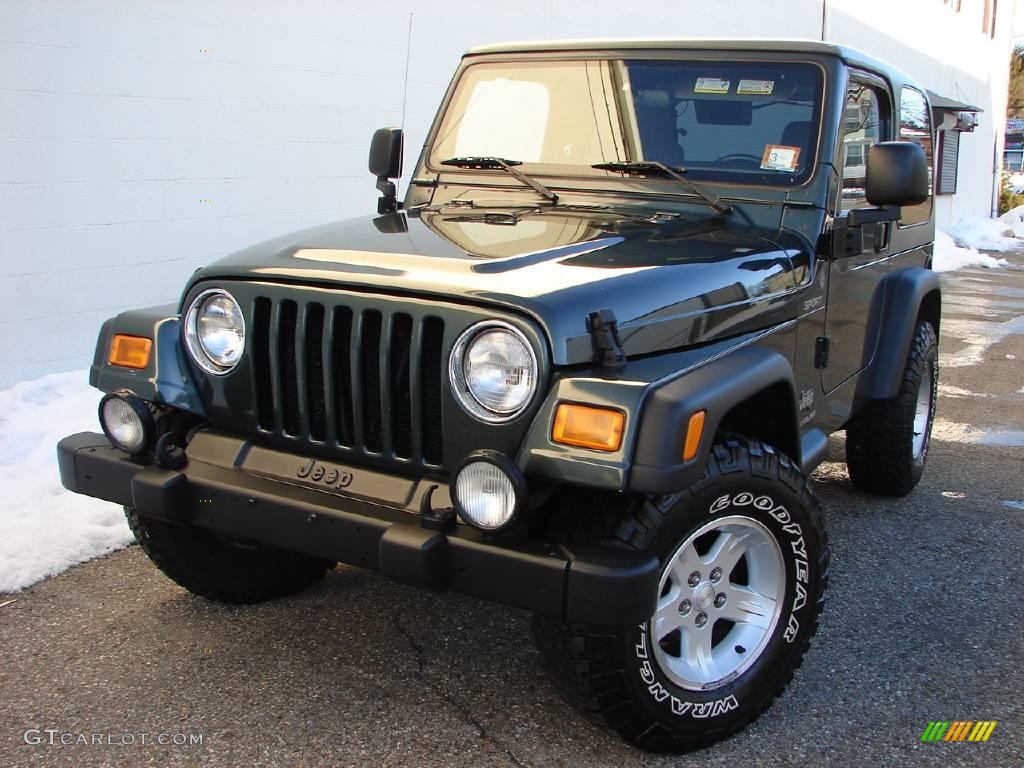 2004 Wrangler Sport 4x4 - Shale Green Metallic / Khaki photo #1