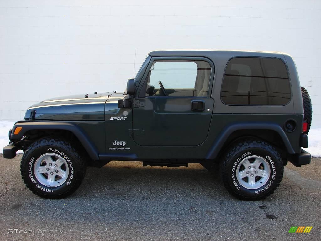 2004 Wrangler Sport 4x4 - Shale Green Metallic / Khaki photo #2