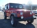 2005 Flame Red Jeep Wrangler Unlimited 4x4  photo #3