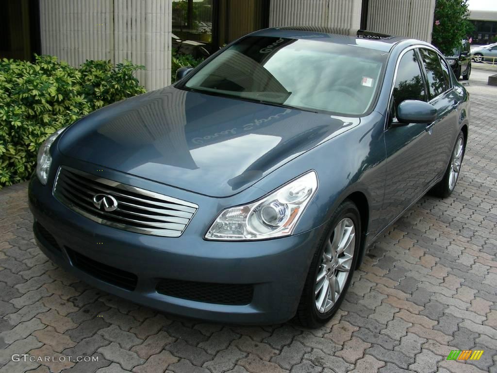 2007 G 35 Sedan - Lakeshore Slate Metallic / Wheat Beige photo #1