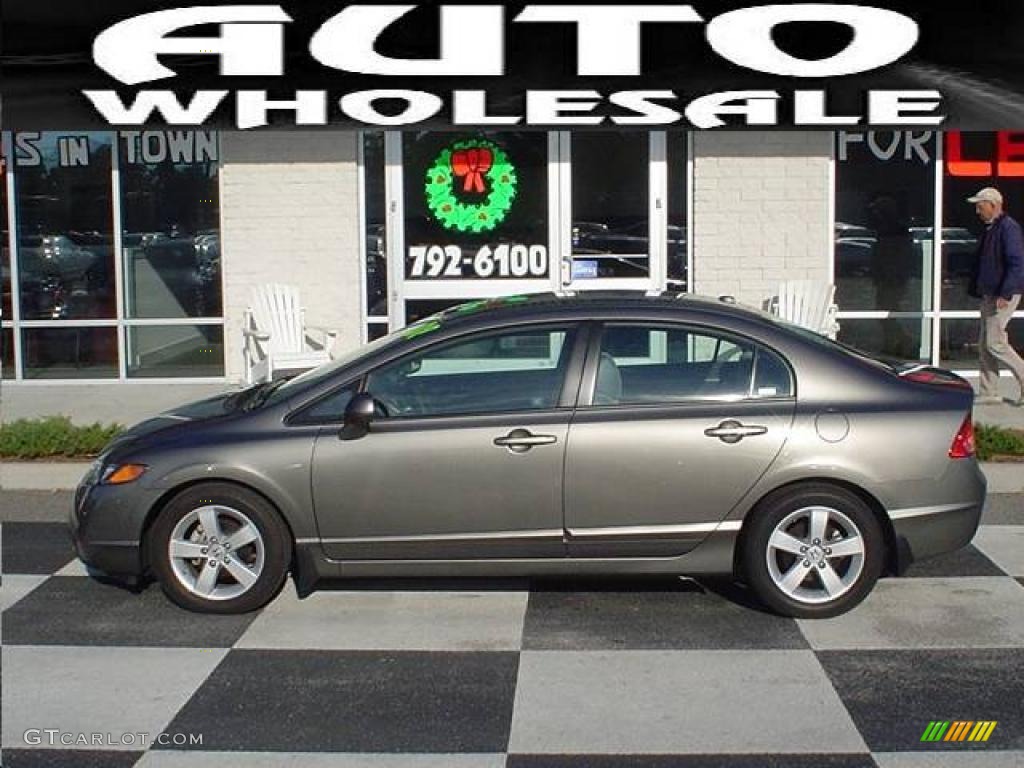 2008 Civic EX Sedan - Galaxy Gray Metallic / Gray photo #1