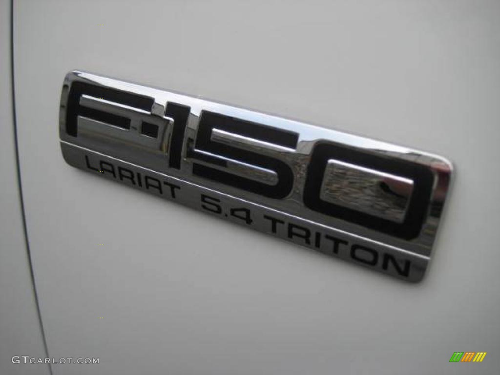 2004 F150 Lariat SuperCrew 4x4 - Oxford White / Black/Medium Flint photo #8