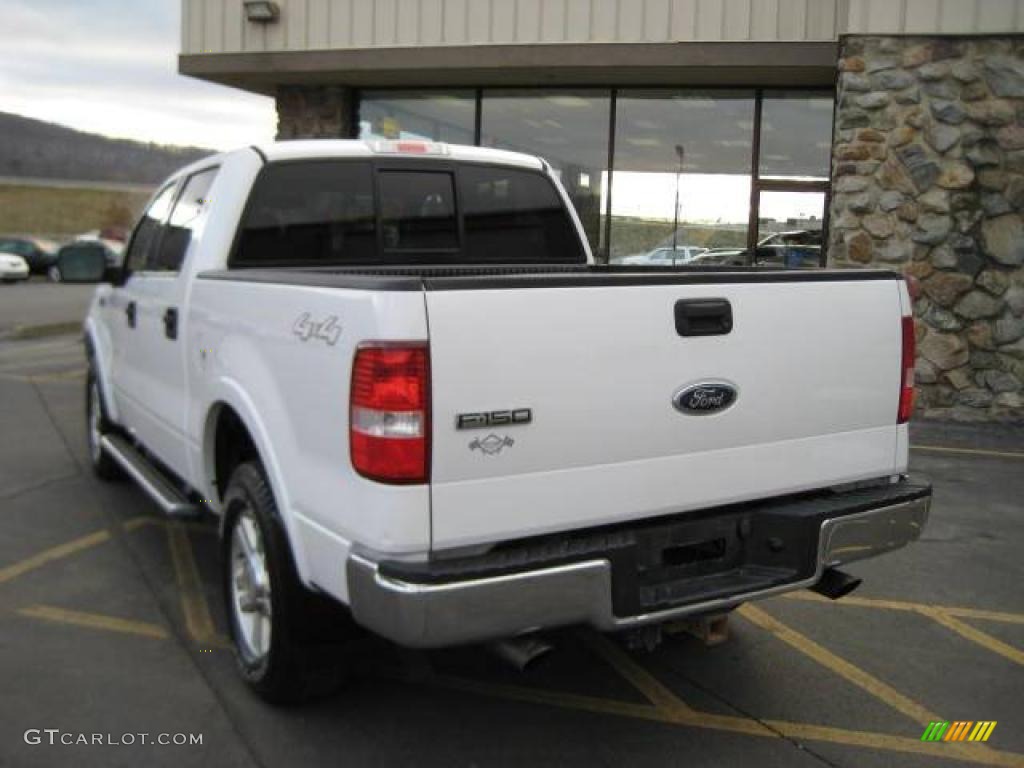 2004 F150 Lariat SuperCrew 4x4 - Oxford White / Black/Medium Flint photo #19