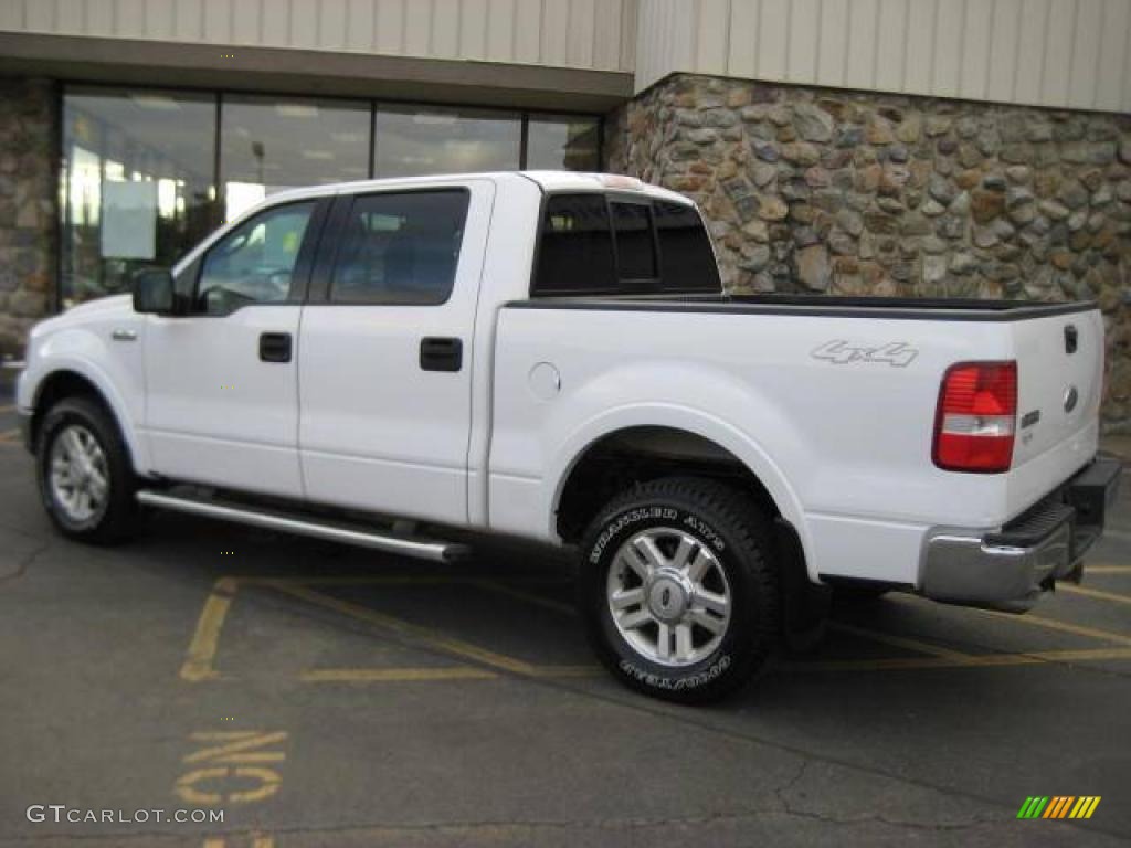 2004 F150 Lariat SuperCrew 4x4 - Oxford White / Black/Medium Flint photo #20