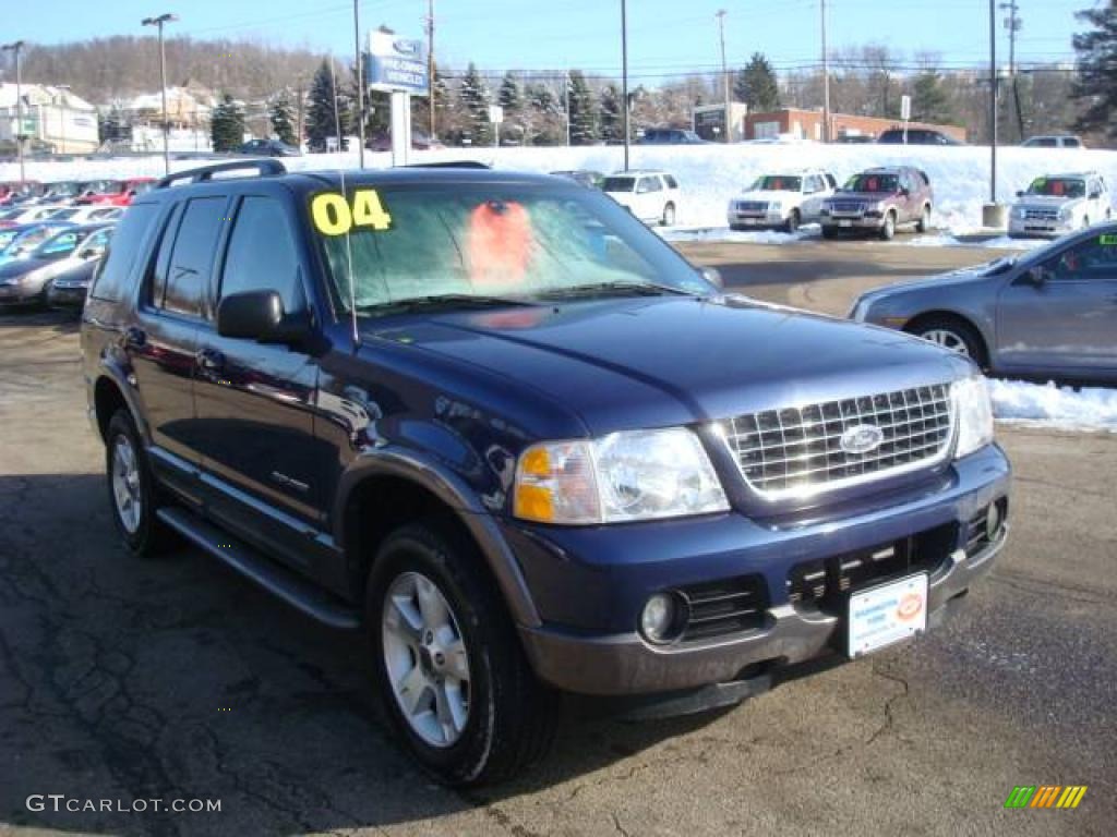 2004 Explorer XLT 4x4 - Dark Blue Pearl Metallic / Graphite photo #6