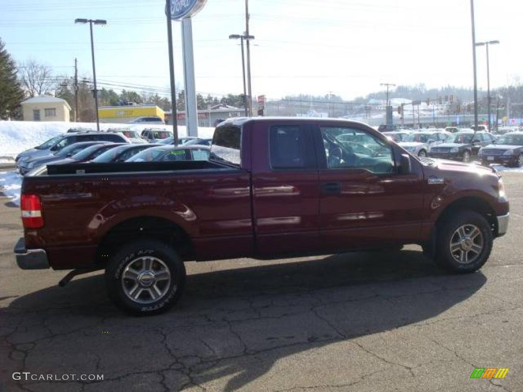 2006 F150 XLT SuperCab 4x4 - Dark Toreador Red Metallic / Medium/Dark Flint photo #5