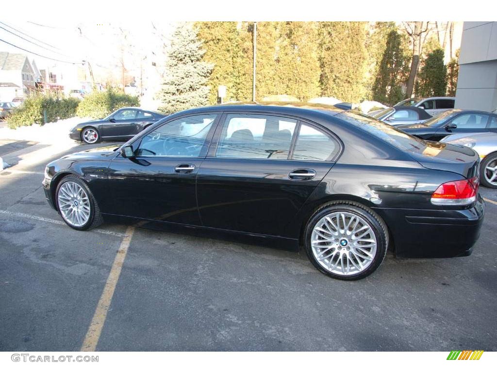 2008 7 Series 750Li Sedan - Azurite Black Metallic / Black photo #4