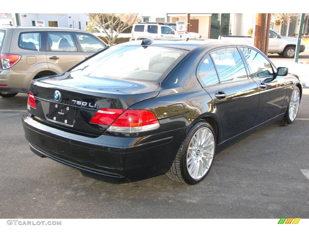 2008 7 Series 750Li Sedan - Azurite Black Metallic / Black photo #7