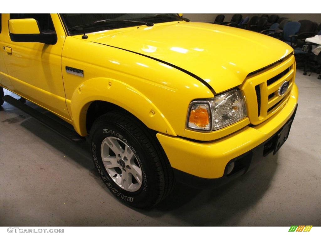 2006 Ranger Sport SuperCab 4x4 - Screaming Yellow / Medium Dark Flint photo #24