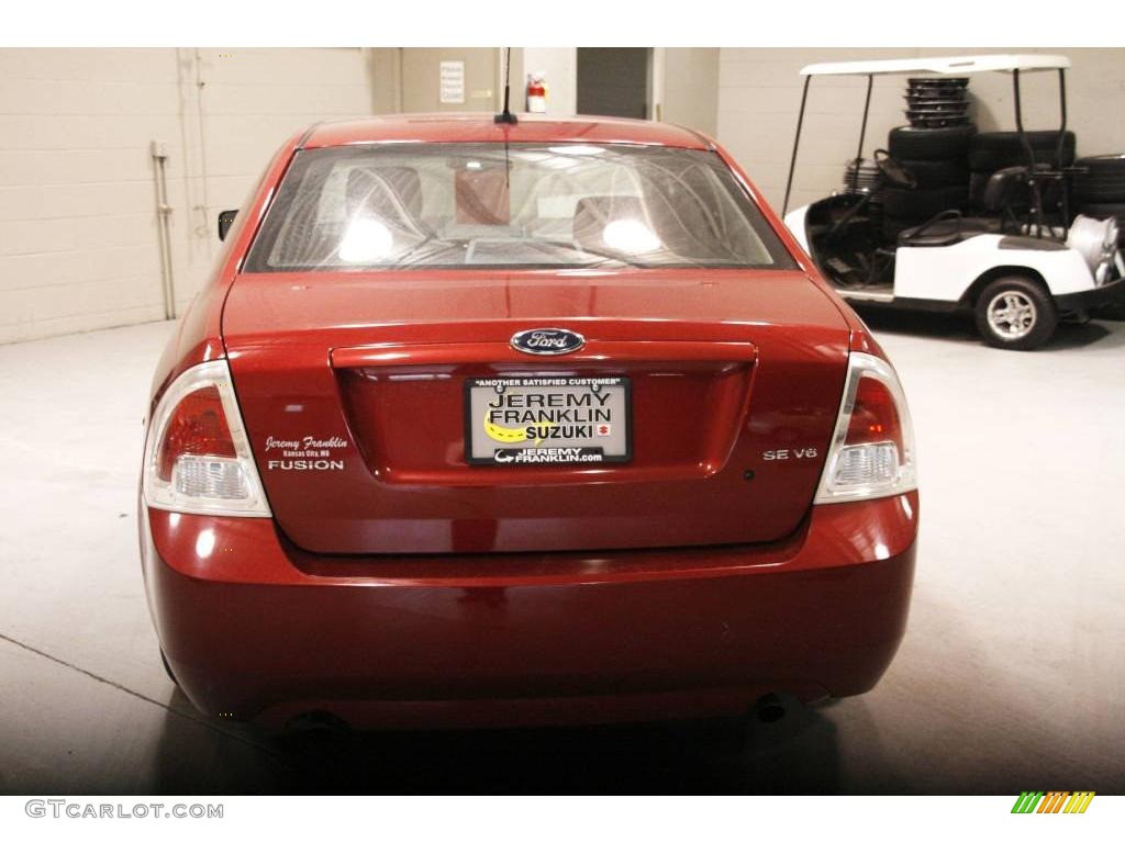 2008 Fusion SE V6 - Redfire Metallic / Charcoal Black photo #5