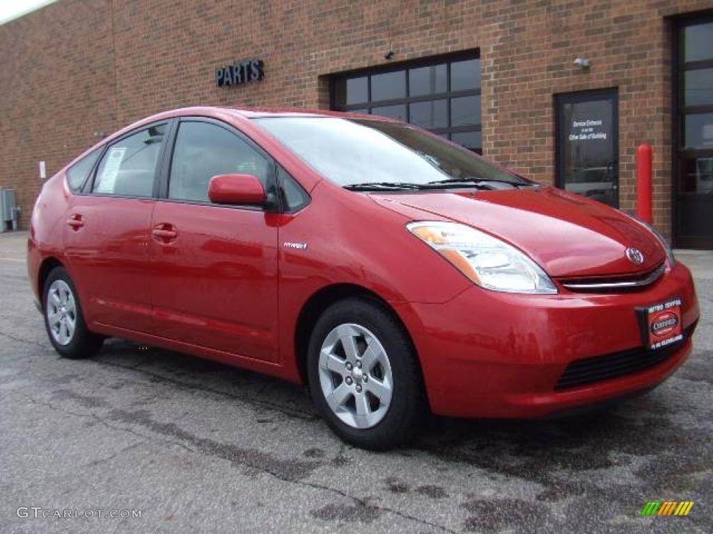 Barcelona Red Metallic Toyota Prius