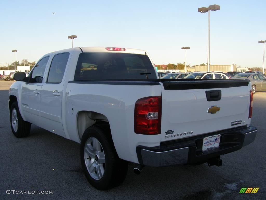 2008 Silverado 1500 LT Crew Cab - Summit White / Light Titanium/Ebony Accents photo #5