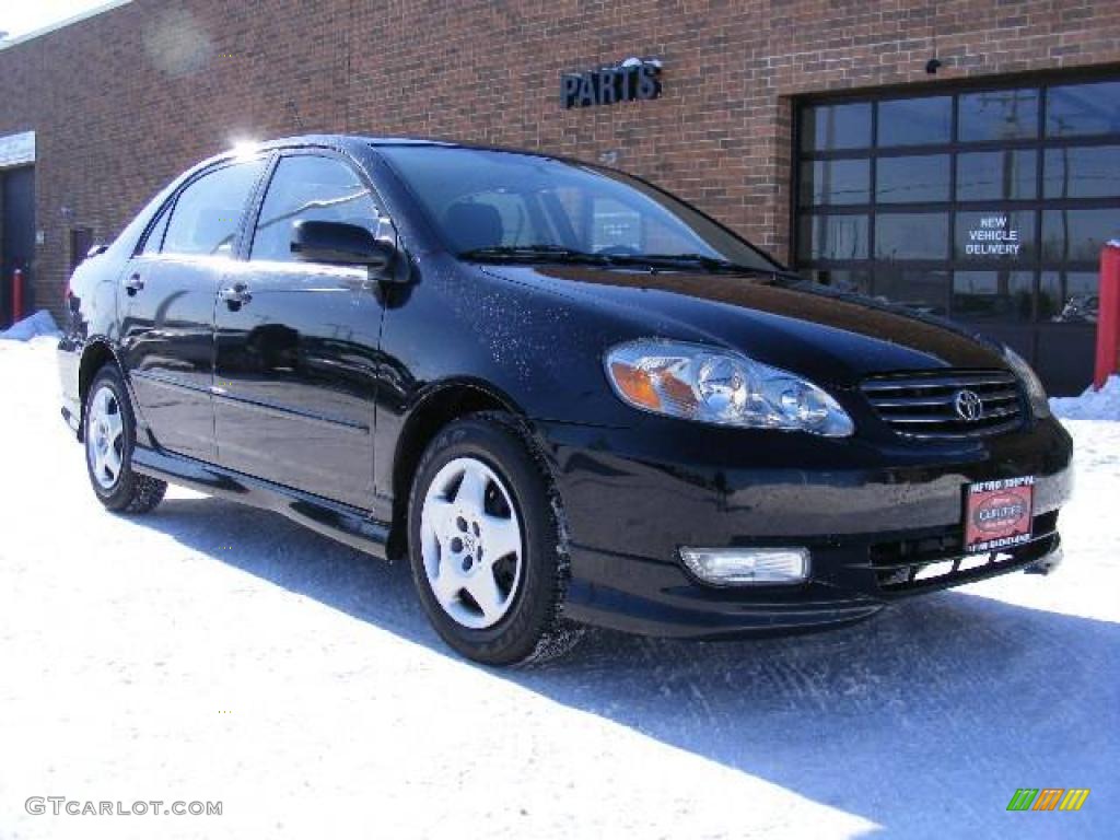 2004 Corolla S - Black / Black photo #1