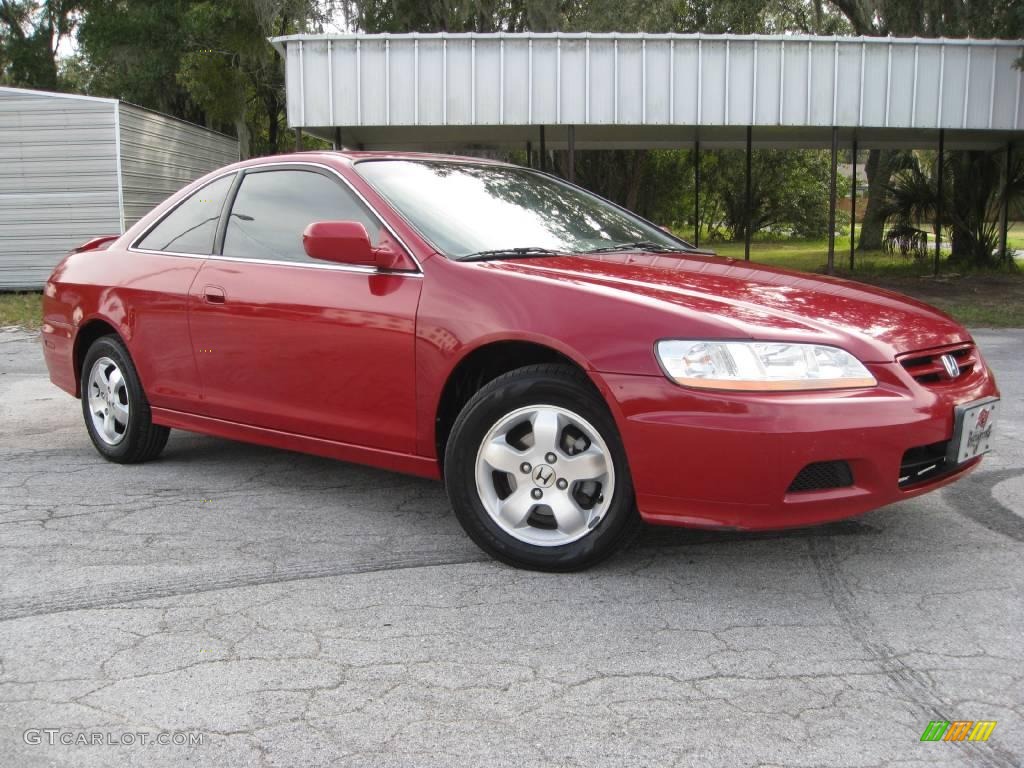 2001 Accord EX Coupe - San Marino Red / Ivory photo #5