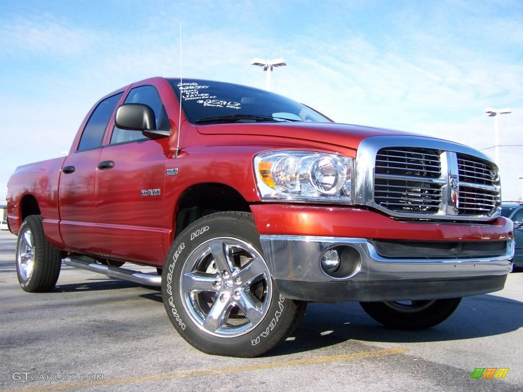 2008 Ram 1500 Big Horn Edition Quad Cab 4x4 - Sunburst Orange Pearl / Medium Slate Gray photo #1