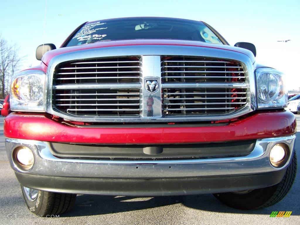 2008 Ram 1500 Big Horn Edition Quad Cab 4x4 - Inferno Red Crystal Pearl / Khaki photo #3