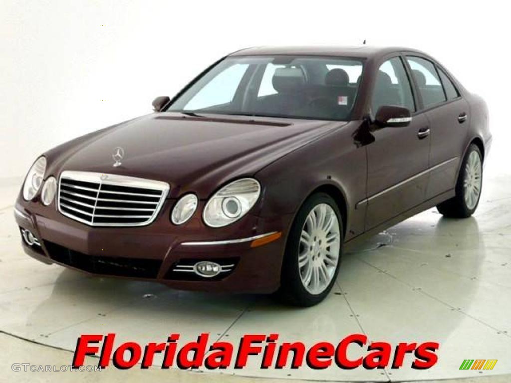 2007 E 350 Sedan - Barolo Red Metallic / Black photo #1